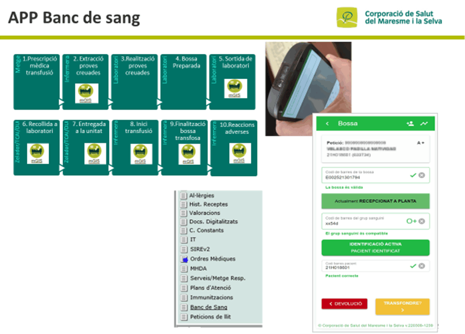 Utilització de l’APP Banc de sang per a la seguretat en les transfusions sanguínies